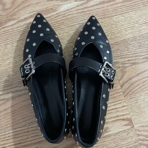 Black Silver Dot Women's flats